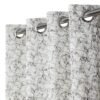 Reyansh Decor-Heavy Vevlet Print Eyelet Curtain-Off White Texture (Pack Of 3)