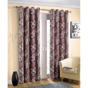 Reyansh Decor-Heavy Polyster Digital Print Curtain-Chocolate_H-1 (Pack Of 3)