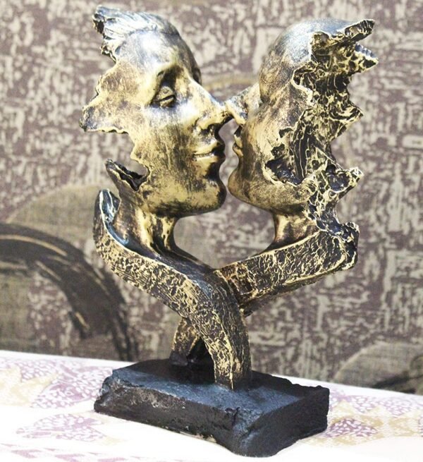 Beckon Venture-Valentine Romentic Love Couple Statue-Gold