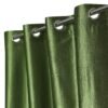 Reyansh Decor-Long Flower Print Polyester Curtain-Green Flower (Pack Of 3)