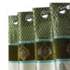 Reyansh Decor-Heavy Polyester Damask Punch Curtain-Green D (Pack Of 3)