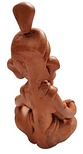 Mukherjee Handicraft-Handmade Terracotta Elephant Showpiece-Brown