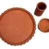 Mukherjee Handicraft-Pure Terracotta Dinner Plate-Brown