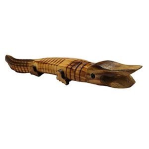 Mukherjee Handicraft-Handmade Wooden Crocodile Showpiece-Brown
