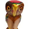 Mukherjee Handicraft-Handcrafted Wooden Owl For Home Decor-Multicolor