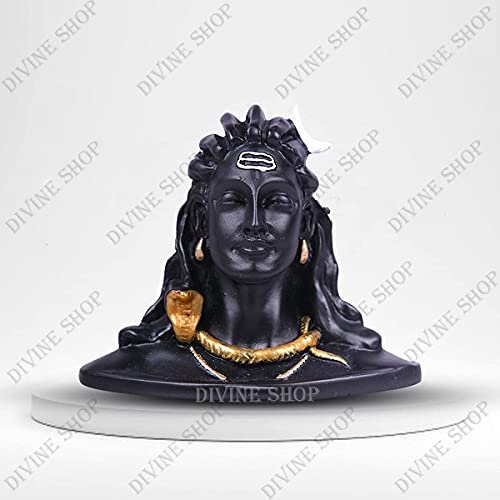 Divine Shop-Adiyogi Shiva Statue For Car Dash Board-Black