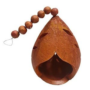 Mukherjee Handicraft-Terracotta Medium Hanging Candle Holder-Brown