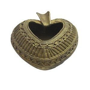 Mukherjee Handicraft-Handcrafted Brass Dhokra Ashtray Showpiece-Golden