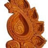 Mukherjee Handicraft-Terracotta Clay 5 Diwali Diya Puja Decorative Tray-Brown