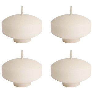 PURE INDIAN CANDLE-Handpourd Jasmine Scented Floating Candle-White (Pack Of 4)