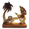 Mukherjee Handicraft-Wooden Showpiece Bird Table Decoration Toy-Brown