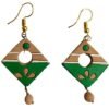 Mukherjee Handicraft-Women's Traditional Terracotta Jewellery Set-Green
