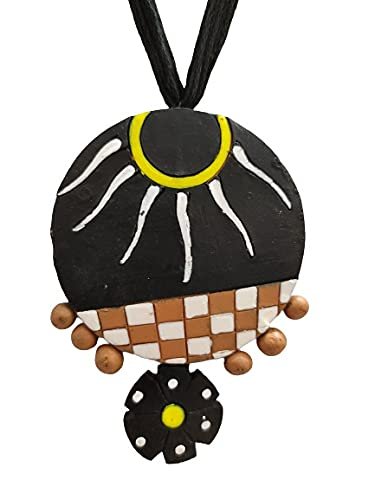Mukherjee Handicraft-Women's Traditional Terracotta Jewellery Set-Black