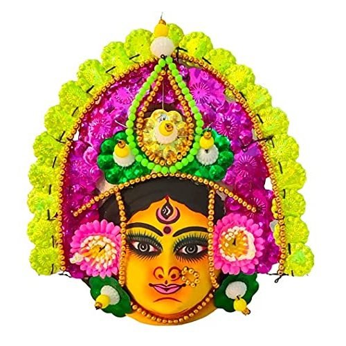 Mukherjee Handicraft-Hand Made Maa Durga Chhau Mask-Multicolor