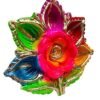 Mukherjee Handicraft-Terracotta Decorative 5 Diwali Diya Tray-Multicolor