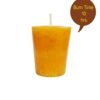 PURE INDIAN CANDLE-Handpourd Sandalwood Scented Votive Candle-Yellow (Pack Of 4)