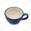 Divine Shop-Ceramic Floral Soup Bowl With Spoons-Pack Of 2 (Blue)