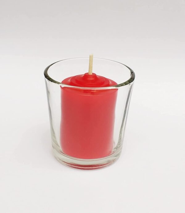 PURE INDIAN CANDLE-Handpourd Forest Scented Rustic Votive Candle-Red