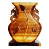 Mukherjee Handicraft-Wooden Handmade Stationery Cum Cutlery Holder-Brown