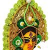 Mukherjee Handicraft-Paper Wall Hanging Maa Durga Mask-Yellow