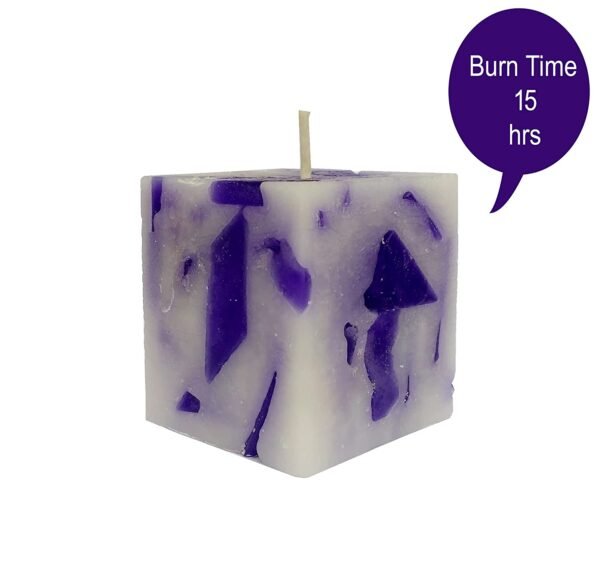 PURE INDIAN CANDLE-Handpourd Lavender Scented Wax Candle-Purple (Pack Of 4)
