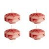 PURE INDIAN CANDLE-Handpourd Rose Scented Floating Candle-Red (Pack Of 4)