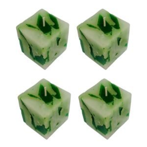 PURE INDIAN CANDLE-Handpourd Forest Scented Wax Candle-Green (Pack Of 4)