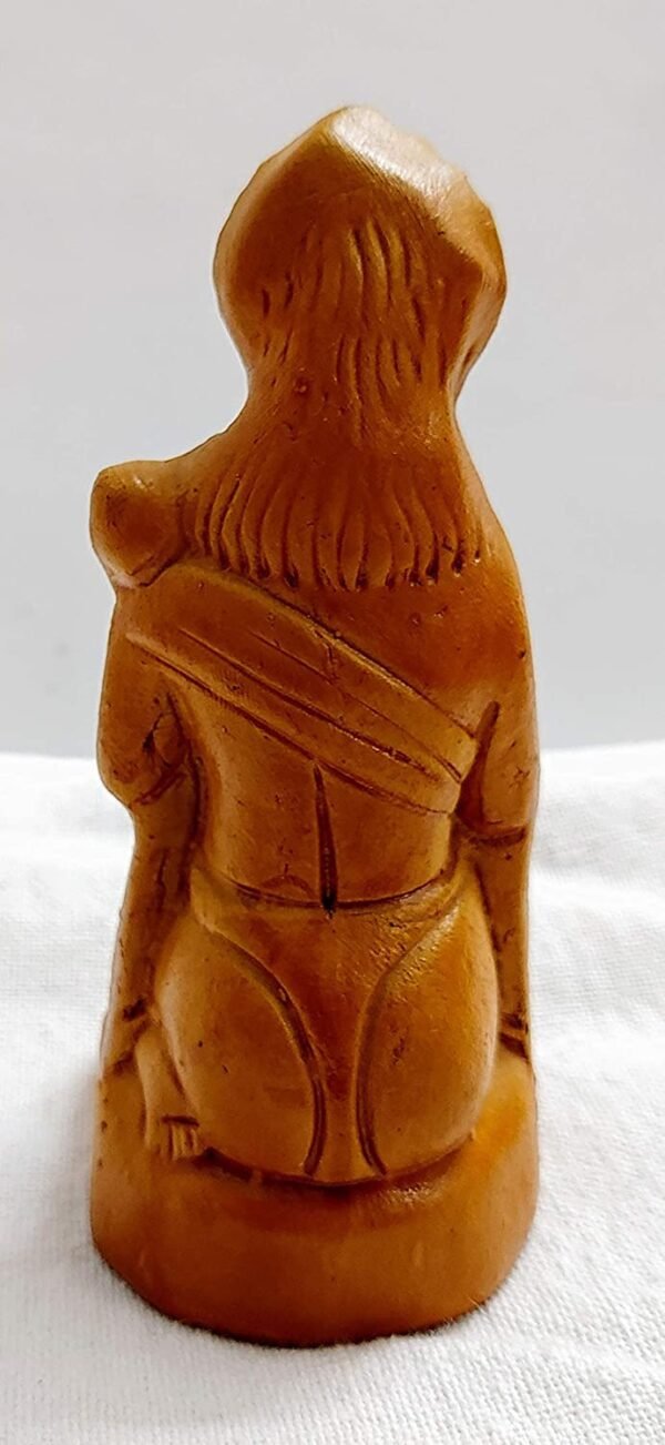 Mukherjee Handicraft-Terracotta Lord Hanuman Statue-Brown