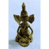 Mukherjee Handicraft-Handcrafted Brass Dhokra Lord Ganesha Showpiece-Golden