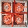 Mukherjee Handicraft-Beautiful Flower Shape Floating Candles-Orange (Pack Of 4)