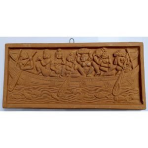 Mukherjee Handicraft-Handicraft's Terracotta Wall Hanging Showpiece-Brown