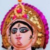 Mukherjee Handicraft-Hand Made Maa Durga Chhau Mask-Multicolor